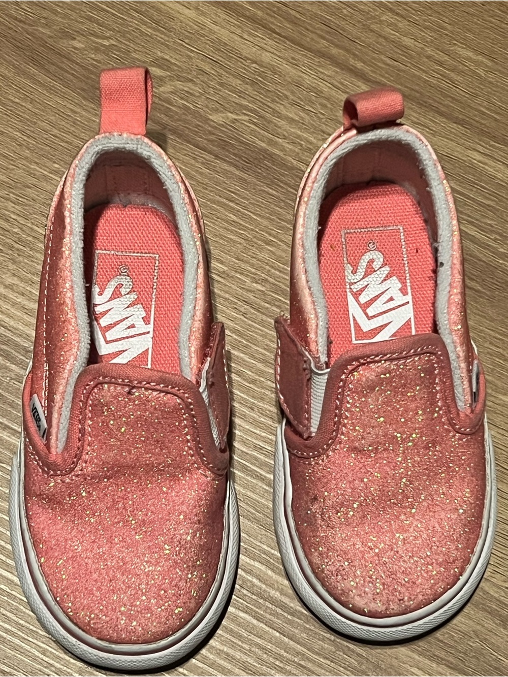 Vans Kids Glitter Slip-On Sneakers - Coral Pink